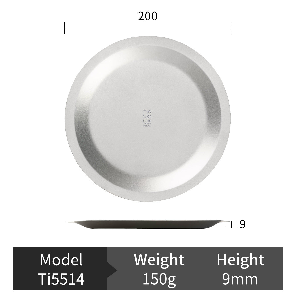 Assiettes en Titane