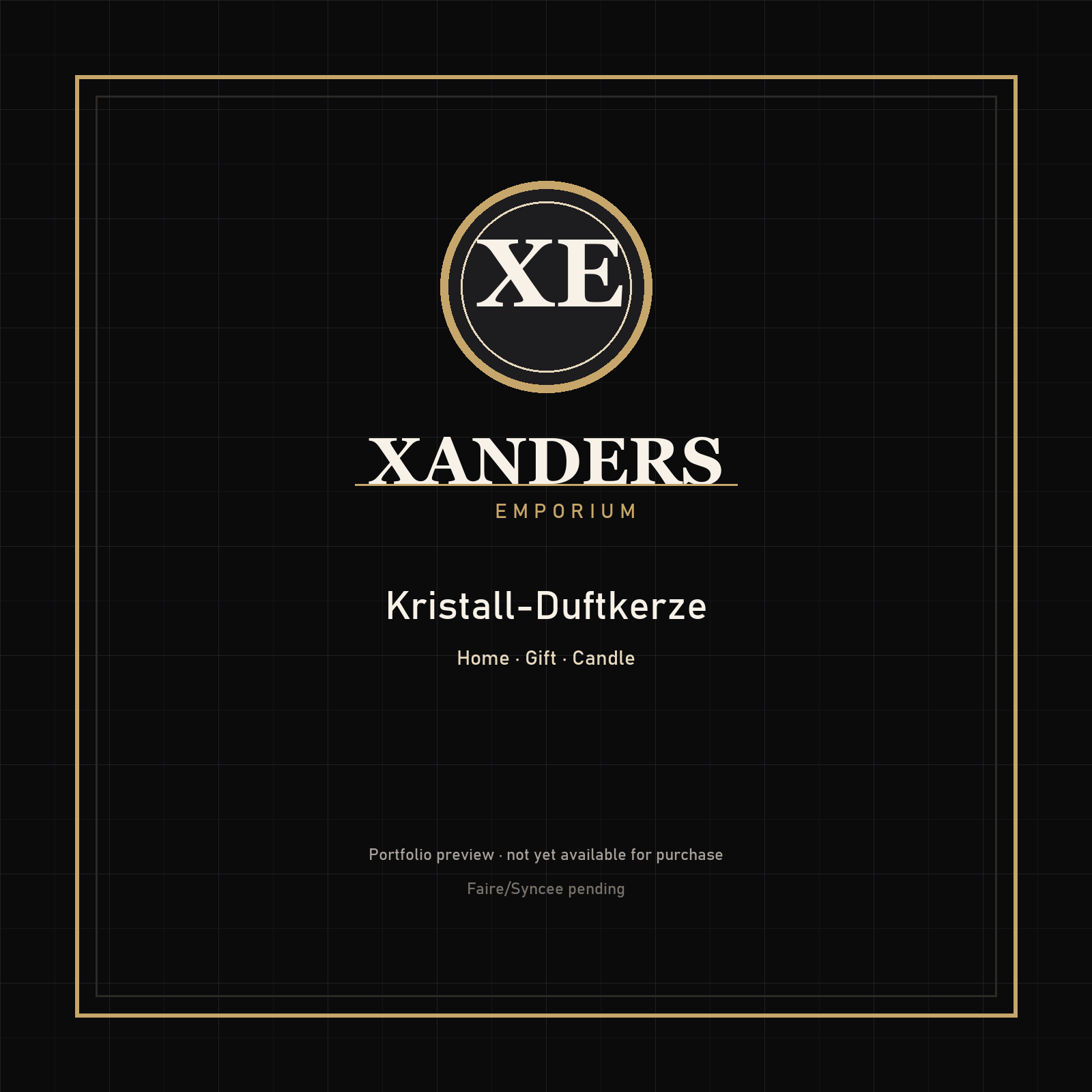 Kristall-Duftkerze — Xanders Emporium portfolio preview